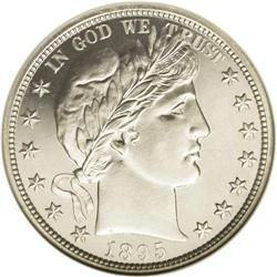 1895 50C PR66 Cameo NGC. The 1895 proof half dollar, w 