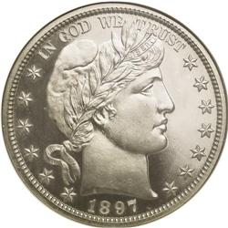 1897 50C PR66 Cameo NGC. Cameo frost is particularly p 