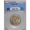 Image 3 : 1918-D 50C MS63 ANACS. A more difficult D-mint issue t 