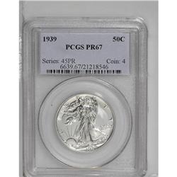1939 50C PR67 PCGS. A brilliant and exquisitely struck 