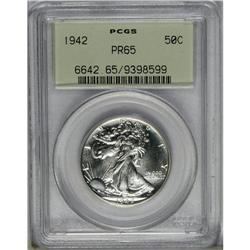 1942 50C PR65 PCGS. A bright and untoned Gem with plen 