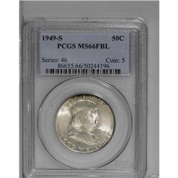 1949-S 50C MS66 Full Bell Lines PCGS. Deep bronze-russ 