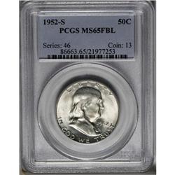 1952-S 50C MS65 Full Bell Lines PCGS. An even blanket 
