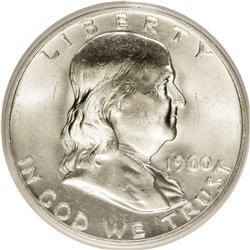 1960-D 50C MS65 Full Bell Lines PCGS. Shimmering luste 