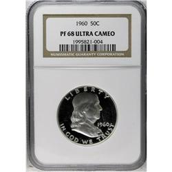 1960 50C PR68 Ultra Cameo NGC. A gorgeous black-and-wh 