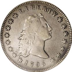1795 S$1 Flowing Hair, Three Leaves--Corroded, Tooled, 