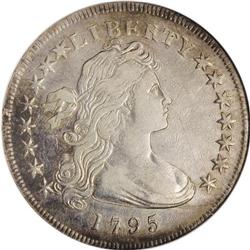 1795 S$1 Draped Bust, Off Center VF35 NGC. B-14, BB-51 