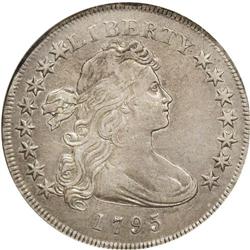 1795 S$1 Draped Bust, Off Center XF45 NGC. B-14, BB-51 