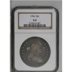 1796 S$1 Small Date, Small Letters Good 4 NGC. B-4, BB 
