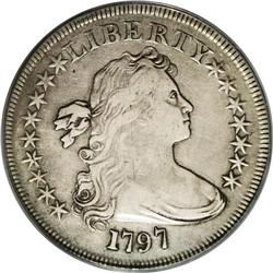 1797 S$1 9x7 Stars, Large Letters VF30 PCGS. B-1, BB-7 