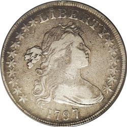 1797 S$1 10x6 Stars Fine 12 PCGS. B-3, BB-71, R.2. Myr 