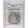 Image 1 : 1866 S$1 Motto AU53 PCGS. Lightly worn with substantia 