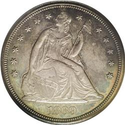 1869 S$1 PR64 PCGS. Like the previous year, this date 
