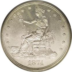 1874-CC T$1 MS62 PCGS. Tall CC. Our nation''s Western 