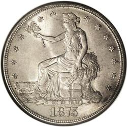 1875-S T$1 MS64 NGC. Type One Reverse. Large S. Attrac 