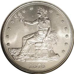 1876 T$1 MS65 NGC. Type One Obverse, Type Two Reverse. 