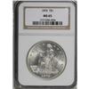 Image 3 : 1876 T$1 MS65 NGC. Type One Obverse, Type Two Reverse. 