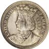 Image 1 : 1893 25C Isabella Quarter MS65 NGC. Beautiful steel-gr 