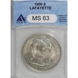 1900 S$1 Lafayette Dollar MS63 ANACS. A subtly lustrou 