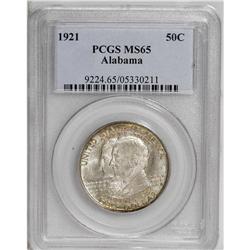 1921 50C Alabama MS65 PCGS. A nicely preserved example 