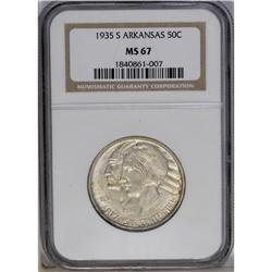 1935-S 50C Arkansas MS67 NGC. It is easy to see why th 