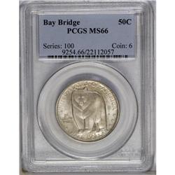 1936-S 50C Bay Bridge MS66 PCGS. A softly lustrous coi 