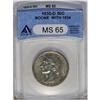 Image 1 : 1935/34-D 50C Boone MS65 ANACS. Milky toning with trac 