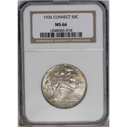 1935 50C Connecticut MS66 NGC. This quietly lustrous P 