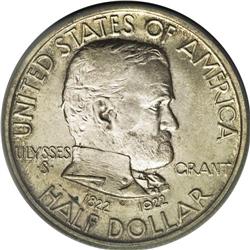 1922 50C Grant no Star MS65 PCGS. Brilliant, with a to 