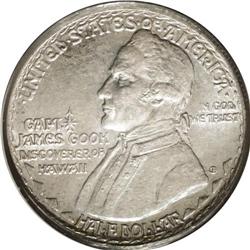 1928 50C Hawaiian MS63 PCGS. The surfaces are mostly b 