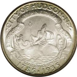 1935 50C Hudson MS67 NGC. Luminous apricot patina hugs 