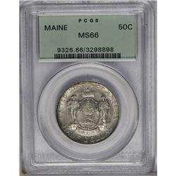 1920 50C Maine MS66 PCGS. Peripheral chestnut toning e 