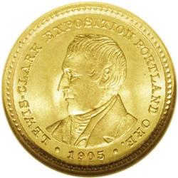 1905 G$1 Lewis and Clark MS64 NGC. Lustrous and genera 