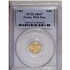 Image 3 : 1922 G$1 Grant with Star MS67 PCGS. Beautiful lemon-go 