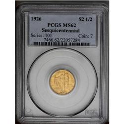 1926 $2 1/2 Sesquicentennial MS62 PCGS. A nice orange- 