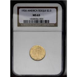 1926 $2 1/2 Sesquicentennial MS63 NGC. This Select com 