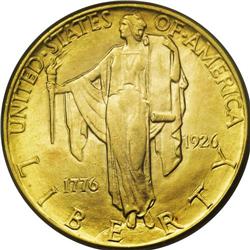 1926 $2 1/2 Sesquicentennial MS65 PCGS. This carefully 