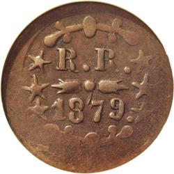 1879 12.5C T. Hobron 12 1/2 Cents Token MS61 NGC. M. 2 
