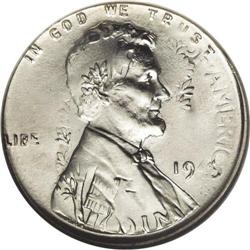 1943 1C Lincoln Cent--Struck on a 1943 Mercury Dime--M 