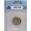 Image 1 : 1927-D 5C --Struck Through--MS64 ANACS. An unknown obje 