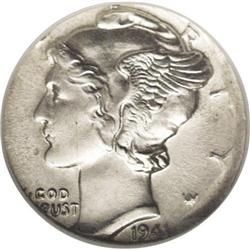 1941 10C Mercury Dime--Struck on a Netherlands East In 
