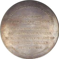 1896 Bryan Dollar AU50 Uncertified. HK-781. An "Educati 