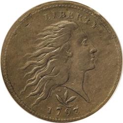 1793 1C Wreath Cent--Vine and Bars-- XF40 PCGS. S-9, B 