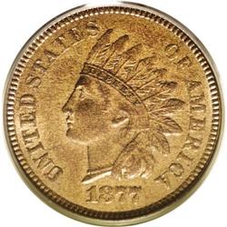 1877 1C MS64 Red and Brown PCGS. An attractive example 