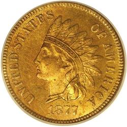 1877 1C MS64 Red and Brown PCGS. The bright, shimmerin 