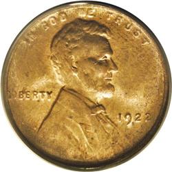 1922 No D 1C Weak Reverse MS64 Red and Brown PCGS. Ver 