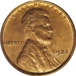 1923-S 1C MS65 Red PCGS. Ex: Joshua and Ally Walsh. Th 