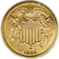 1864 2C Small Motto PR62 Red and Brown PCGS. Offered h 