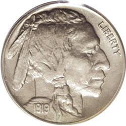 1919-S 5C MS65 PCGS. Enormously appealing, with a ligh 