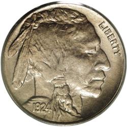 1924-S 5C MS65 PCGS. Despite a higher mintage, the 192 